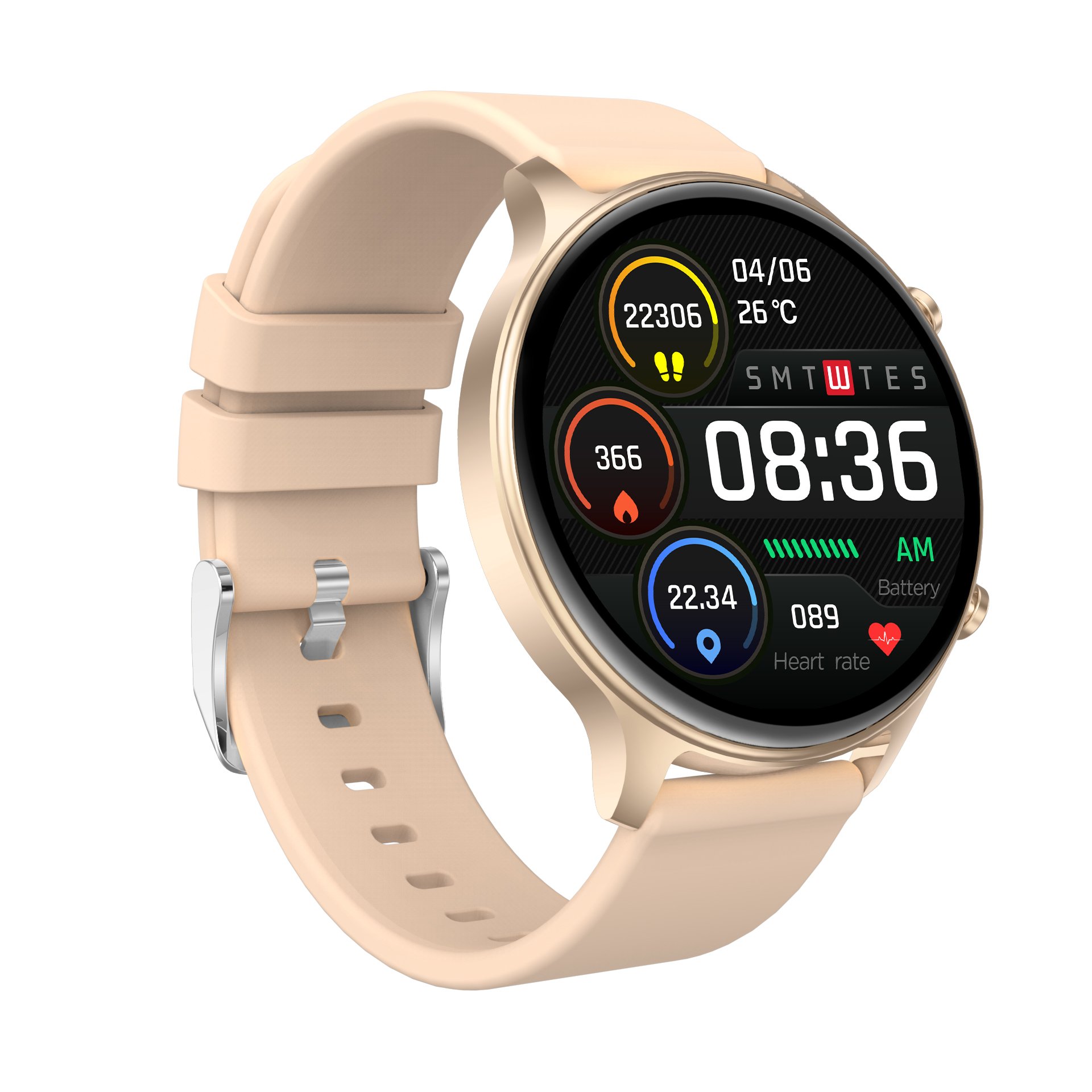 High Quality DS30 Men Women Wrist Fitness Tracker Sports Heart Rate Monitoring Round Smart Bracelet Smart Watch